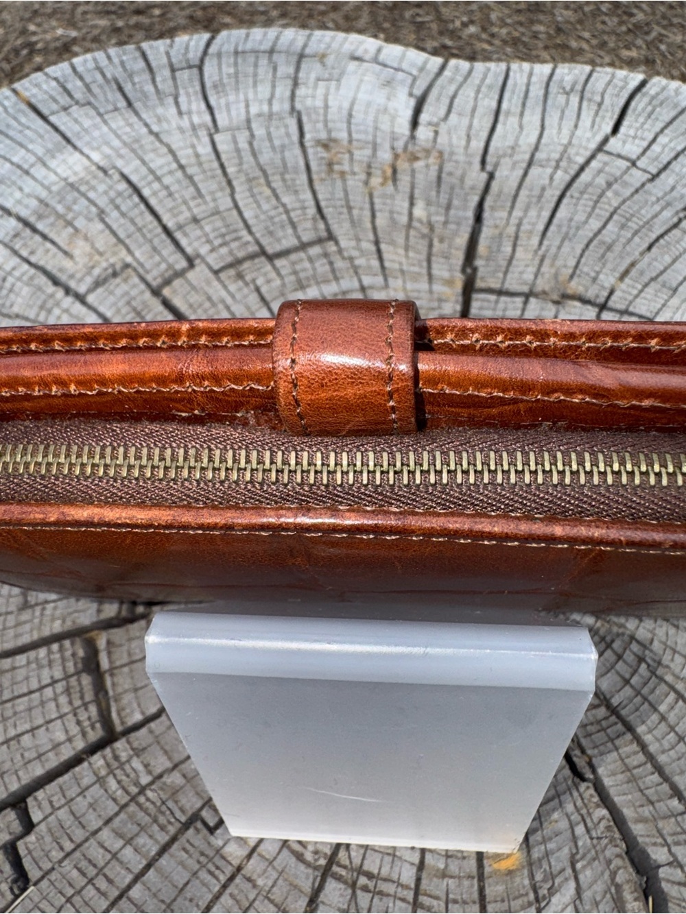 Mulberry rare Brown Croc-Embossed Leather Wallet. - Picture 5 of 8